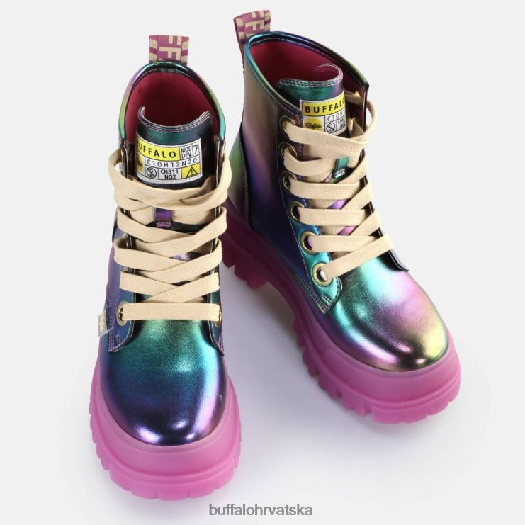 sirena ljubičasta Buffalo aspha lace up hi gležnjača vegan |čizme TDD6T439